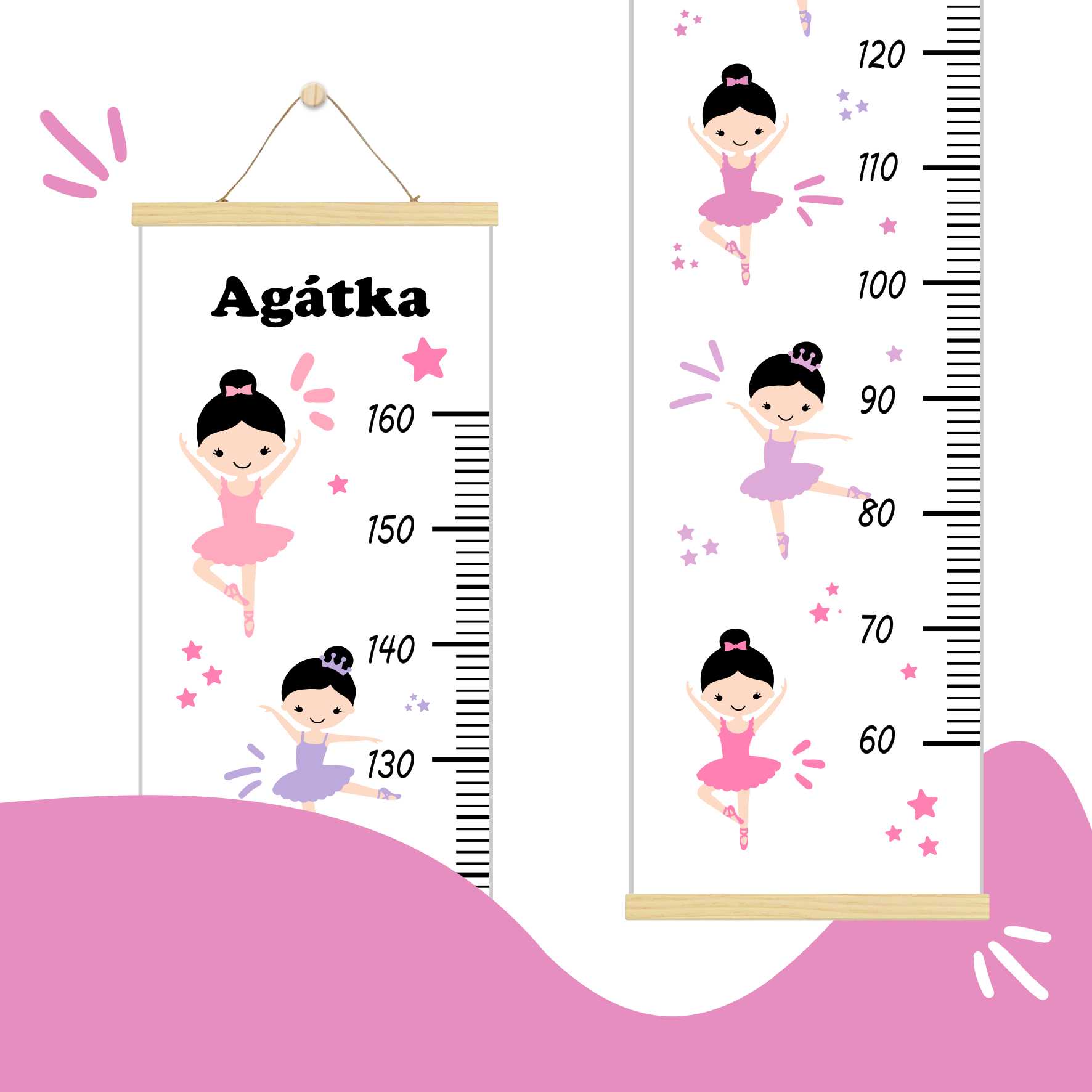 Personalizovaný rastúci meter - baletka – Obrázok 3